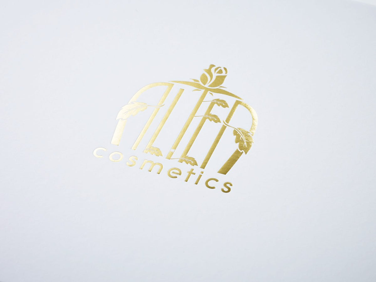 White Gift Box Printed with Custom Gold Foil Logo