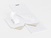 White Large Cube Gift Box With Changeable Ribbon Supplied Flat