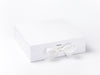 White Large Folding Gift Box With Changeable Ribbon