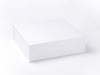 White Large Foldable Snap Shut Gift Box without ribbon