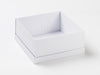 White Medium Lift Off Lid Gift Box Shown with Lid Assembled Under Base