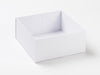 White Lift Off Lid Gift Box Shown with Base Fully Assembled