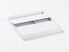 White Medium Lift Off Lid Gift Box shown with base folded flat inside lid