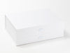 Example Of White Slot Decal Labels Featured on White Gift Box
