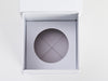 White Small Gift Box Showing Insert Assembled from Foldabox USA