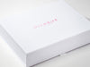 White Folding Gift Box with Custom Logo Print To Lid