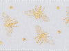White Sparkle Bee Recycled Satin Ribbon from Foldabox USA