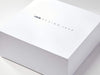 White XL Deep Gift Box with Custom 1 Colour Printed Design