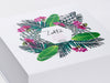 White XL Deep Gift Box with Custom CMYK Printed Design