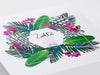 White Folding Gift Box with Custom CMYK Flora & Forna Design Printed to Lid