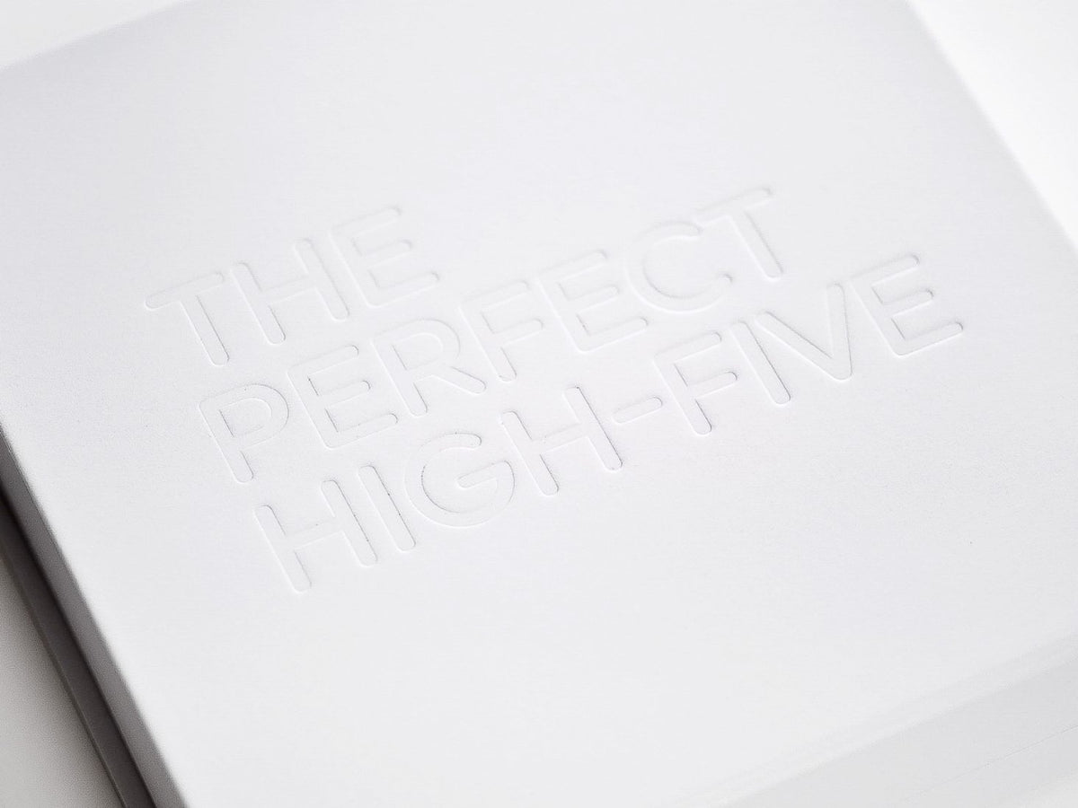 White Gift Box with Custom Debossed Logo to Lid from Foldabox USA