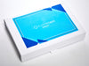 White Folding Gift Box with Custom CMYK Digitally Printed Design to Lid