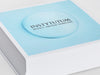 White XL Deep Folding Gift Box with Custom CMYK Printed Design