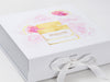 White Luxury Gift Box with Custom CMYK Design to Lid