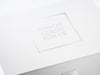 White A5 Deep Folding Gift Box with Custom Silver Foil Logo