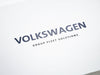 White Folding Gift Box with Custom Printed Volkswagen Logo