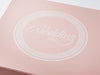 Rose Quartz Pale Blush Pink Gift Boxes with Custom Printed White Logo to Lid