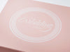 Pale Blush Pink Gift Box with Custom Printed White Logo