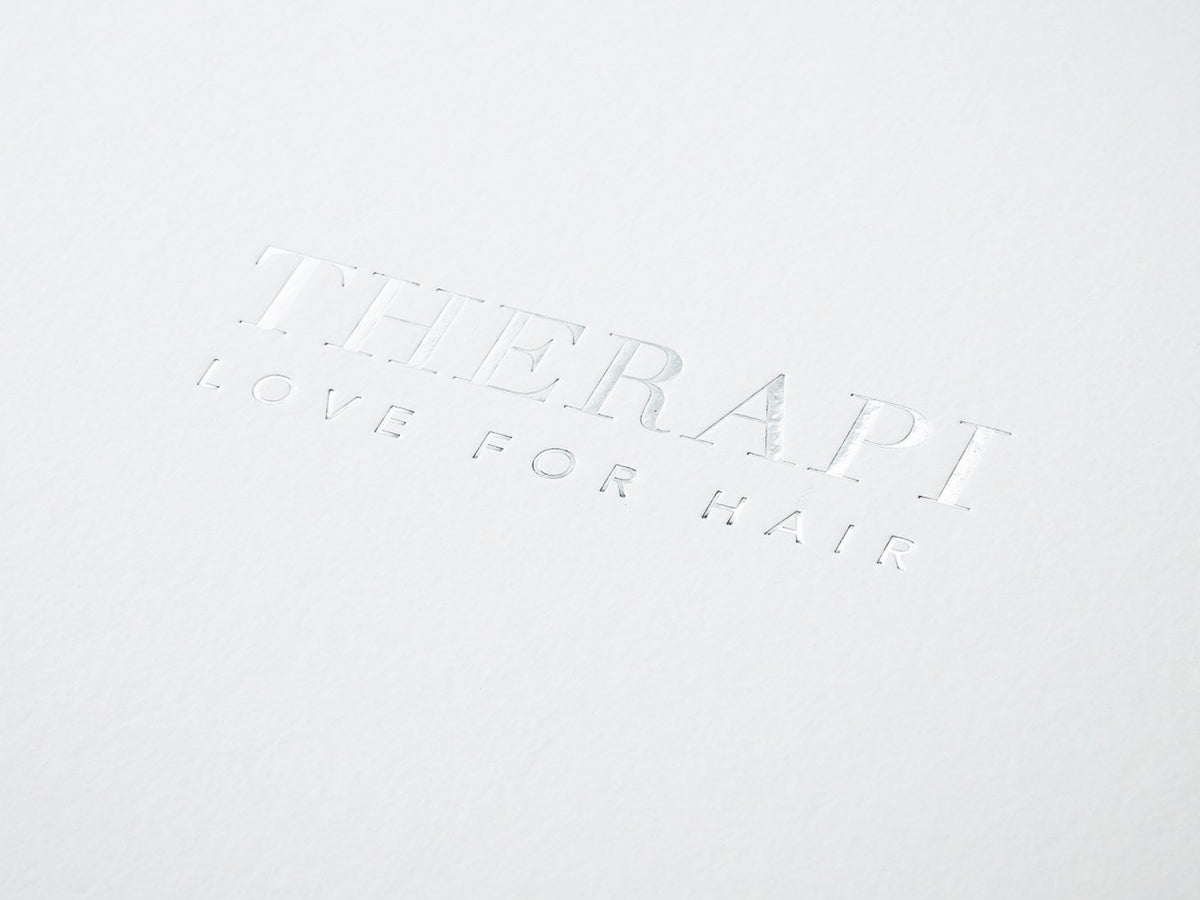 Custom Silver Foil Logo to Lid of White Gift Box