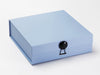 Pale Blue Gift Box Featured with Black Diamond Gemstone Closure