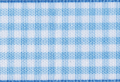Foldabox UK Pale Blue and White Gingham Ribbon