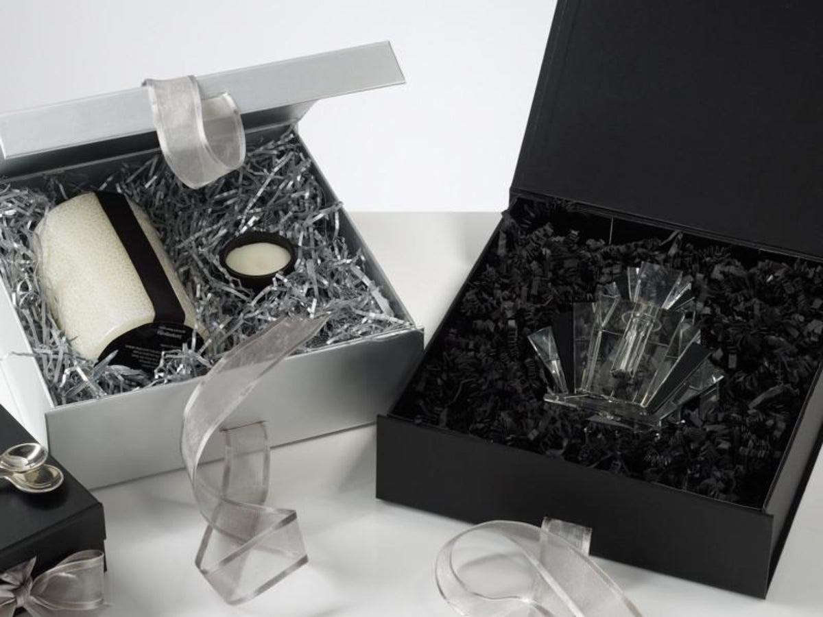 Luxury Packaging - Black A4 Folding Gift Boxes from Foldabox
