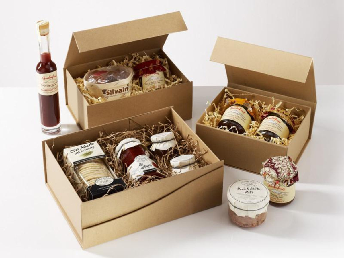 Natural Kraft Gift Hamper Packaging for organic food