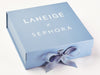 Pale Blue Gift Box with Custom Printed Design to Lid
